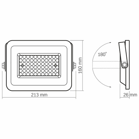 Reflektor LED 50W 4500lm 5000K IP65 Bílý VIDEOX LUCA