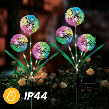 Solární zahradní lampa LED PILUS RGB Driven Dekorativní květina česnek LUMILED