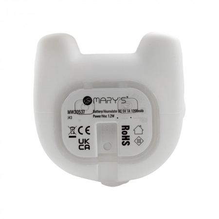 Dětské LED noční světlo 1,2W 3000K teplá bílá + RGB USB dobíjecí 1200mAh růžové MARY'S CROW