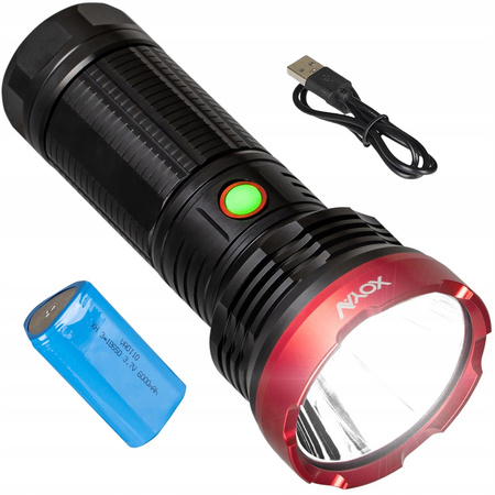 Taktická svítilna LED Pro nabíjecí svítilna USB-C 20W 2000lm IPX5 VAYOX