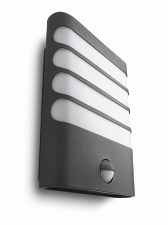 Zahradní lampa LED nástěnná lampa RACCOON IR myGarden 3W 2700K IP44 s pohybovým a soumrakovým senzorem antracitová PHILIPS