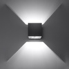 Nástěnné svítidlo QUAD 1 G9 Cube top and bottom Minimalist Black SOLLUX