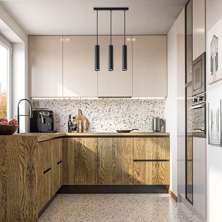 KEON Stropní závěsné svítidlo 3xGU10 Nastavitelná trubice černá MASTERLED