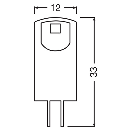 LED žárovka G4 0,6W = 5W 55lm 2700K teplá bílá 12V 320° LED PIN Osram