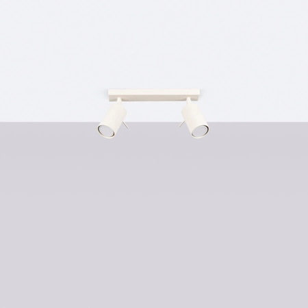 Bodové reflektorové stropní svítidlo Tuba 2x GU10 béžový kroužek Bittersweet Shimmer SL.1495 Sollux