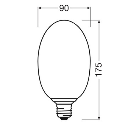 LED žárovka E27 Oval Frost 3,5W 300lm 2700K teplá bílá Decorative Blue Osram