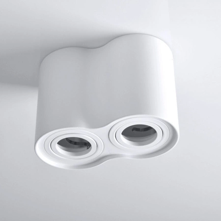 Stropní svítidlo přisazené Hadar R2 2xGU10. pojízdné. kulaté. bílé