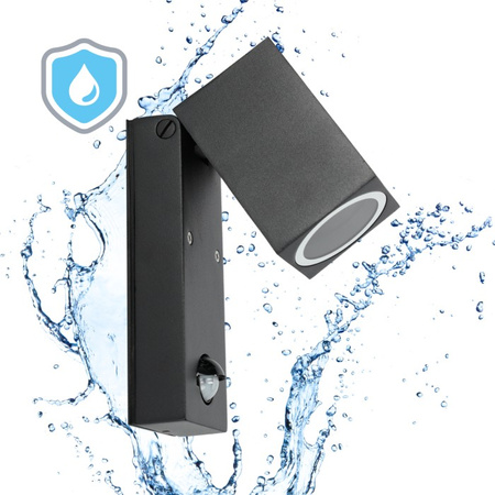 LED zahradní lampa QUAZAR 15 LX GU10 IP44 KOBI Black Sensor