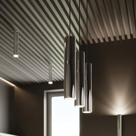 LAGOS 1 GU10 Chrome Moderní stropní závěsné svítidlo SOLLUX