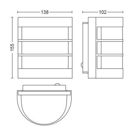 Zahradní lampa LED nástěnná lampa CALGARY myGarden E27 IP44 Silver PHILIPS