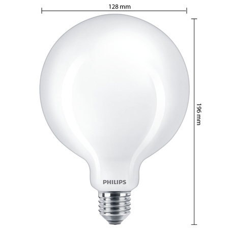 Globe E27 G120 LED žárovka 7W = 60W 806lm 2700K Teplá bílá Filament Milky PHILIPS