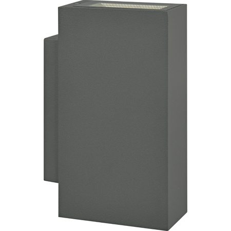 LED nástěnná elevace grafitová horní/spodní část 2x2.5W 4000K neutrální bílá ORLEAN GOLDLUX (Polux)