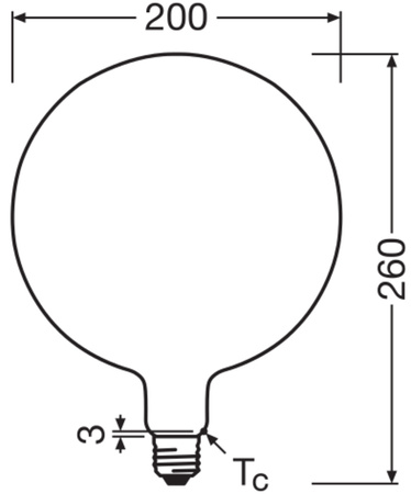 Dekorativní LED žárovka E27 7,3W = 60W 806lm 2700K teplá bílá 320° Dimmable Vintage 1906 Osram