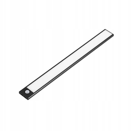 LED lišta na nábytek pod skříňovou lampu 2W 4500K 30cm s pohybovým senzorem černá