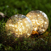 Solární LED zahradní koulová zemní lampa dekorativní 10cm 3000K IP44