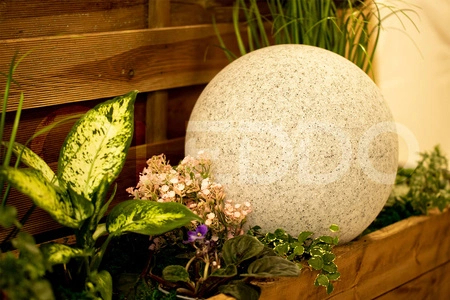 Venkovní zahradní lampa 230V E27 BULLET 40cm Kámen