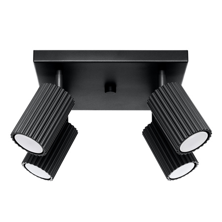 Bodové reflektorové stropní svítidlo Tuba 4x GU10 Black Carbon Deep Space SL.1583 Sollux