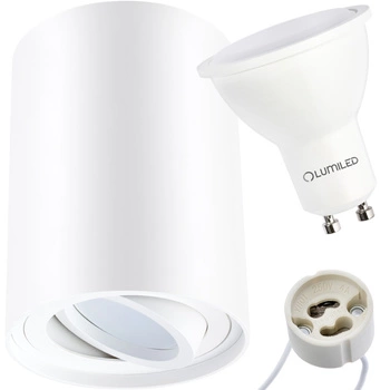 Povrchové Halogenové svítidlo, TUBA SPOT Kulatá 115mm AMAT-L + LED GU10 6W 4000K LUMILED
