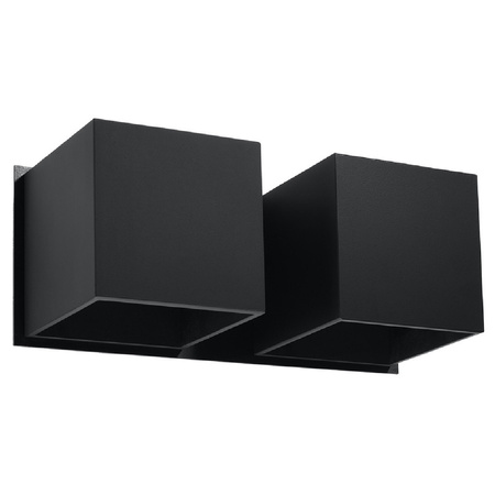 Nástěnné svítidlo LED QUAD 2xG9 Nástěnné svítidlo nahoře dole Černá SOLLUX