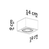 Svítidlo pro povrchovou montáž QUATRO 1 GU10 ES111 Spot Square Grey SOLLUX