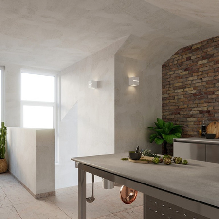 Nástěnné svítidlo LEO LINE E27 Up-Down Ceramic Cube Modern White SOLLUX