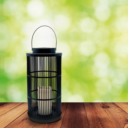 Solární lucerna LED zahradní závěsná lampa IP44 1800K Warm 36cm