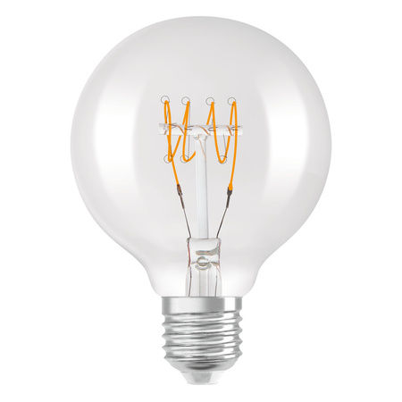Dekorativní LED žárovka G80 Sphere E27 4,8W = 40W 470lm 2700K Warm 320° Filament Dimmable Vintage 1906 Osram