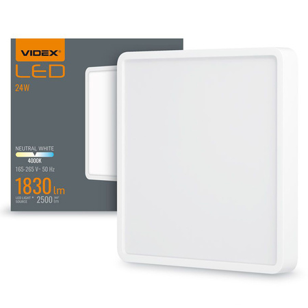 LED panel pro povrchovou montáž Plafond 24W 2500lm 4000K neutrální bílá Videx