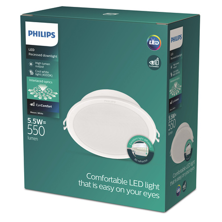 LED Panel Vestavné Svítidlo MESON 5,5W 4000K 9cm Kulaté Downlight PHILIPS