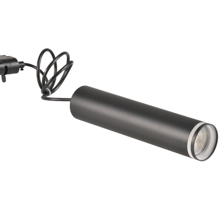 Sada přípojnic 1-fázová lišta + 3x reflektor GU10 černý PARIS Sanico Goldlux