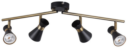 LED GU10 nastavitelné černé zlato Mileno Kanlux reflektorové stropní svítidlo