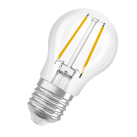 LED žárovka P45 E27 A60 1,8W = 25W 250lm 2700K teplá bílá 320° Filament Dimmable SUPERSTAR Osram
