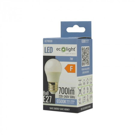 LED žárovka P45 E27 7W 630lm 6500K Cold Ecolight
