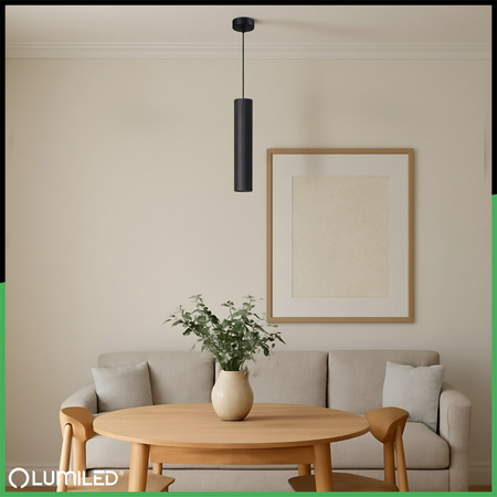 Stropní závěsné svítidlo 29cm Reflektor GU10 LED SOPLO Black LUMILED