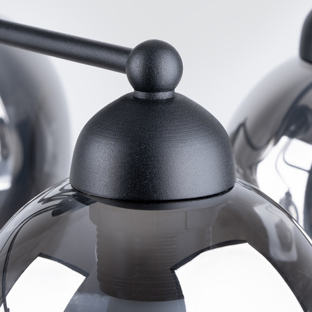 FILLAN 5 lustr 5xE27 černý Moderní stropní svítidlo SOLLUX