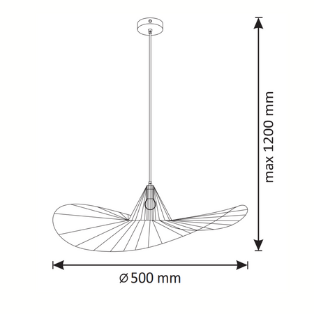 ABANO stropní závěsné svítidlo 1x E27 převislá černá GOLDLUX (Polux)