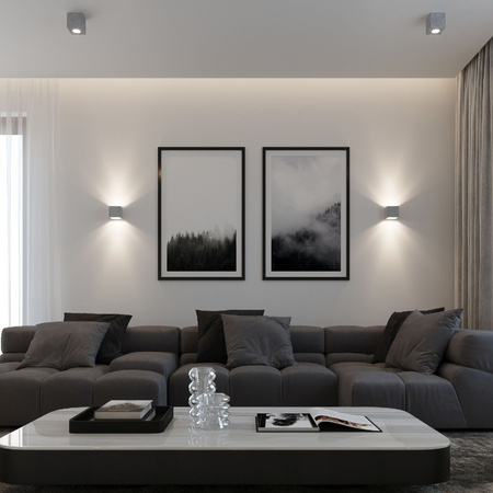 Nástěnné svítidlo QUAD G9 Cube Up-Down Industrial Grey SOLLUX