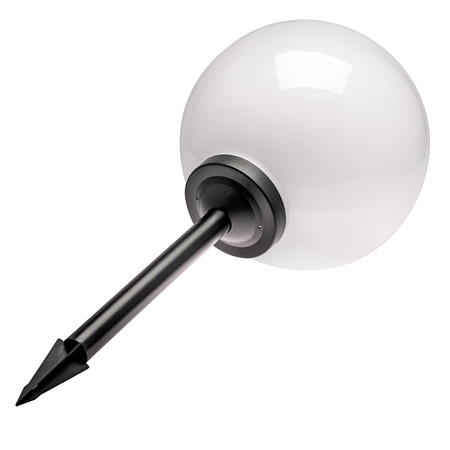 LED solární zahradní lampa se zapichovacím hrotem – Bílá koule ATRIS 30 cm LUMILED