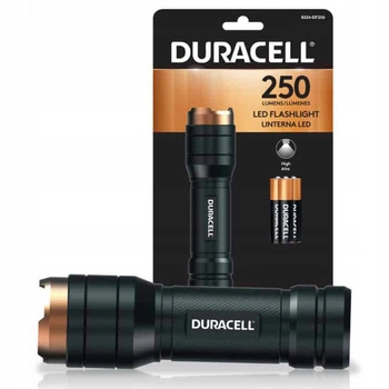 Hliníková LED svítilna ruční taktická baterie 3xAAA 250lm DURACELL