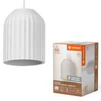 Dekorativní stropní závěsné svítidlo E27 s převisem bílý dekor Ledvance