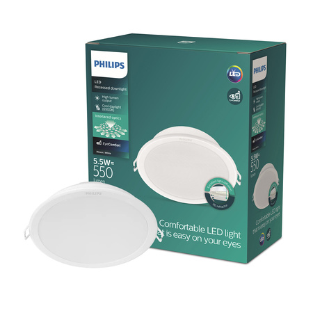 LED panel Zapuštěné vestavné svítidlo MESON 5,5W 6500K 9cm Kulaté svítidlo PHILIPS