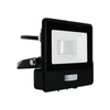 Reflektor LED 10W 735lm 3000K IP65 Black s pohybovým senzorem a funkcí CUT-OFF Samsung Chip VT-118S-1-B V-TAC