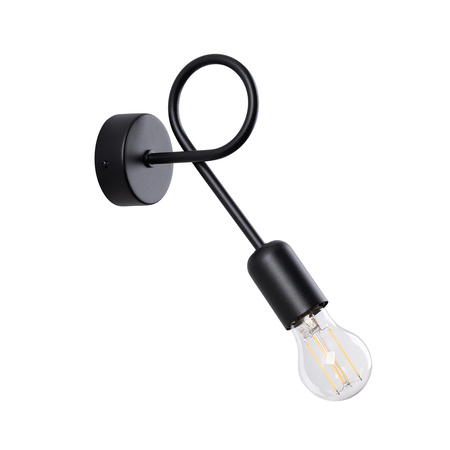 Nástěnné svítidlo LOOP E27 Black Industrial SOLLUX