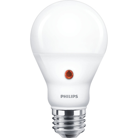 LED žárovka E27 A60 7.5W = 60W 806lm 2700K Teplá bílá 250° se soumrakovým senzorem PHILIPS