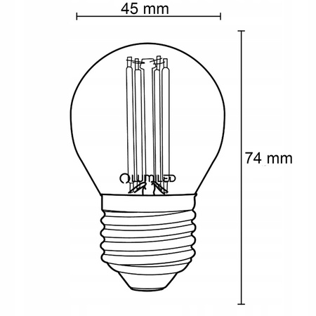 Venkovní řetěz 10m, 10x E27 Žárovky 7W 3000K NARCI LUMILED