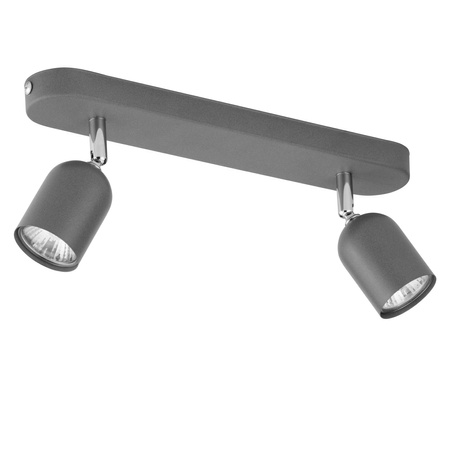 TOP GRAPHITE Spot Grafitová a stříbrná klasika 2xGU10 3302 TK Lighting stropní svítidlo