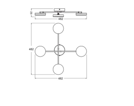 LED nástěnné stropní nástěnné svítidlo Povrchová montáž svítidla 21W 1120lm CCT Dekorativní černý bodový měsíc Ledvance