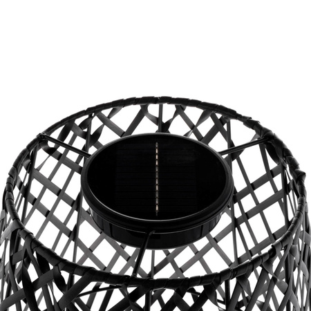 LED solární lampa Venkovní zahradní stojící lucerna 3000K IP44 35cm soumrakový senzor