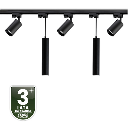 Sada osvětlovacích přípojnic 2m + 5x GU10 Bodové světlo černé LUMILED