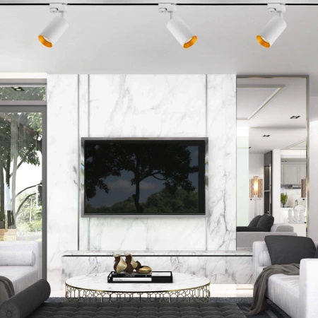 1F KOLEJNICOVÝ KONEKTOR PŘÍMÝ S NAPÁJECÍM ZDROJEM BÍLE PODSVÍCENÝ